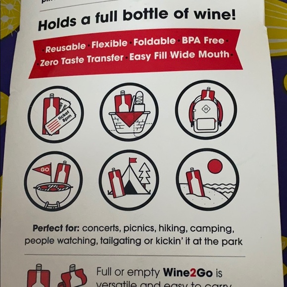 Wine 2 Go - Foldable Wine Bottle -750ml - Picture 5 of 6